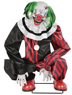 Animated Crouching Clown Red