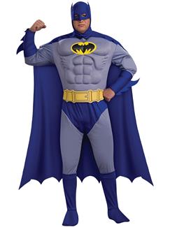 Mens Plus Size Deluxe Batman Costume - Brave & The Bold