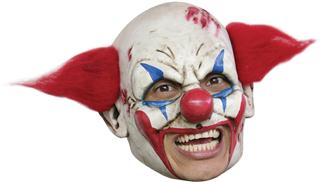 CLOWN DELUXE  CHINLESS MASK RED HAIR