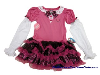MONSTER HIGH PINK & BLACK DRESS CHILD COSTUME