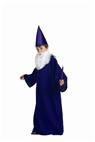 Sorceress Wizard Child Costume includes purple robe &amp; hat. Magic wand &amp; beard not included, 70d polyester material.<br>