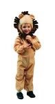 Lion costume includes lion jumpsuit with fringed mane on the hood. Soft polyester flannel. Your little lion will love this. Washable.