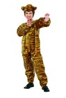 Tiger plush child costume includes soft cuddly plush fabric golden and black tiger-striped jumpsuit with matching hood. Also available in Toddler Size: <A href="/TIGER----PLUSH-COSTUME-Grp-123Z70074-Toddler.aspx">Z70074-Toddler</A>.