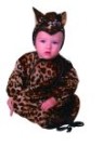 Baby Leopard costume includes bunting with hood. Made with velboa.