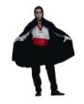 Finish off your costume with flair with this 45" short black cape with hood. Great for vampire, phantom, dracula and zorro costumes.