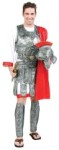Gladiator costume includes tunic, shoulder drape &amp; 6 pcs latex armour set.