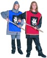 Medieval knight costume includes 4 pieces : Tunic, shirt, pants and hood. One size fits most adults. Sword not included. Boot covers can be purchased separately.&nbsp;
