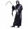 Our Adult Grim Reaper costume is a morbid masterpiece. Costume includes a sheer black and gray robe, hood and a tie cord to hold it all together. Dress to kill in our gray grim reaper costume! One size fits most adults. Scythe not included.