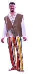 60s Love Child costume includes fringe vest &amp; bell bottom pants.