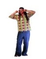 60s Male Hippie costume includes pants and top.