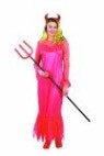 With our Adult Pink Devil costume, youll realize theres a reason they call it hot pink! Costume is a dress with graduated shades of pink, so youll look appropriately white-hot. Who says being bad cant look great? Try our Adult Pink Devil costume, and 