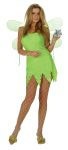 Green Fairy costume includes velvet dress with clear shoulder straps and invisible zipper, 24 wings and wand. Also available in Plus Size:&nbsp;<a href="/GREEN-FAIRY-COSTUME-Grp-123Z81411-plus.aspx">Z81411-plus</a>.