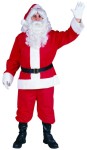 Santa Suit - Plush costume : Made of plush, hat, jacket, pants, belt &amp; boot tops. The gloves, wig &amp; beard are not included. This is plus size. Normal size is also available.