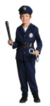 Policeman Child Costume - Includes jacket, pants, belt and hat. Poplin Fabric.