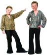 Disco Costume for boys includes glitter shirt and bell bottom pants.&nbsp;