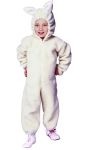 Ba-ba Lamb costume - Kids love to dress up in animal costumes. This adorable child ba-ba lamb costume includes plush white jumpsuit and headpiece with attached lamb ears. Great lamb or sheep costume for christmas plays and live nativity scenes.