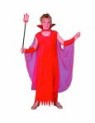 Glamour Devil costume includes dress, collar w/cape &amp; gauntlets. Fabric : velvet &amp; chiffon.