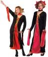 Classic Vampire girl costume includes long dress with extra-long sleeves &amp; collar.