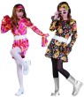 Flower Girl Costume includes zip closure dress, vinyl belt and headband. Comes in shades of Red/Orange and Black/Yellow.