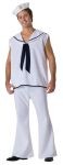 Sailor Costume includes sleeveless Shirt with Collar and Tie, Pants and Foamed Hat.