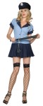 Lieutenant Lockup Adult Costume - Includes light blue top with three buttons, navy pleated skirt, and hat. Also available in Plus Size: <a href="/lieutenant-lockup-adult-costume---plus-size-grp-123z81666-plus.aspx">z81666-plus</a>.