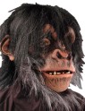 Chimp Mask - Full over the head latex mask with latex front and fur fabric head cover for cool, comfortable fit.