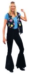 Adult 70s Bell Bottom Pants - Nylon stretch pants with massive bell bottoms.  Fits most Adults Sizes 5 to 10.