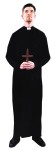 Priest Adult Costume - Handsome black knit robe with sash. Cross not included. One size.