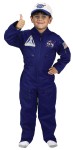 Flight Suit Child Costume - Your child will be all set to explore new frontiers in this great Jr. Flight Suit costume. One-piece jumpsuit, official-looking NASA embroidered cap, official NASA patches on jumpsuit and loaded with zipper pockets. 