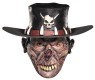 Outback Zombie Mask - Vinyl hat wearing Australian Zombie! Wide brim hat connected to tightly drawn rotted flesh. Chinless feature allows for easy talking &amp; partying.