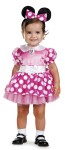 Minnie Mouse Infant Costume - Includes precious dress with character cameo and matching headband.
