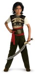 Classic Dastan Child Costume - Classic costume has a decorative top with attached belt and sash, detachable chest emblem, belt buckle and pants. Toy weapons are not included.