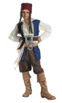 Quality Disney Jack Sparrow Child Costume - Includes shirt with attached vest, sash, belts with buckles, pants and bandana with beads and braids.