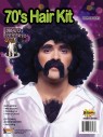 Disco Hair Kit - The perfect disco man accessory kit. Includes large moustache, side burns and hairy chest. Afro wig sold separately.