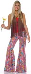 Wild Swirl Bell Bottom Pants - Psychedelic bell bottom pants with multi-colored swirls all over. Adult standard.