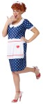 Sassy Lucy Adult Costume - Dotted dress, apron, hairbow, and wig with a little flirty attitude!