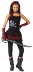 Pirate Skull Rocker Child Costume - Dress with large skull print, bandana, and choker. Sword, leggings, and glovettes not included.