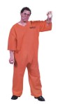 Got Busted Penitentiary Adult Costume (Plus Size) - Perfect for Convict or Jailbird Criminal Outfit. Includes: Penitentiary top, pants, printed ID# and handcuffs. One Size fits up to 300lbs.