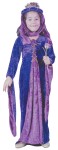 Velvet Renaissance Princess Child Costume for children includes a purple and pink dress with a matching headpiece. 