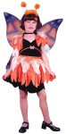 Butterfly Child Costume - Includes: Velvet dress with attached cord, waist tie, petal edge sparkle apron, sparkle wings and shimmery shoulder epaulets..