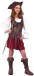 High Seas Buccaneer Girl Child Costume - Includes: dress, belt, bandana, hat and boot tops. Pirate sword not included.