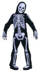 Skelebones Child Costume - Includes jumpsuit with sculpted gloves, shoe tops and hooded skull mask. 