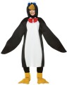 Penguin Adult Costume - One piece tunic with wings and attached hood. Also includes tall flipper shoe covers. One size fits most adults.