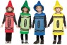 Crayola Crayon Toddler Costume - Favorite kids colors. Tunic and hat.