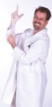 Includes: White poly-cotton lab coat with two pockets and the Doctors Funny Name Imprint. One size fits most.