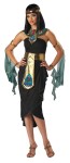 Cleopatra Adult Costume -&nbsp;Dress with hip drape, sequined arm/wrist bands with drapes, sequined jeweled headband, collar and apron belt.