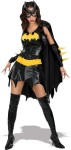 Vinyl look dress with cape and Batman insignia attached, matching glovettes, vinyl eyemask and vinyl belt. Polyester. From the Secret Wishes collection.<br><br><span id="LblCopyRight" class="style4">Trademark and Copyright DC Comics (s06).</span>