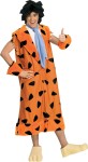 Yabba Dabba Doo! Costume includes coat with collar, necktie, cuffs, wig, and latex feet shoe covers.